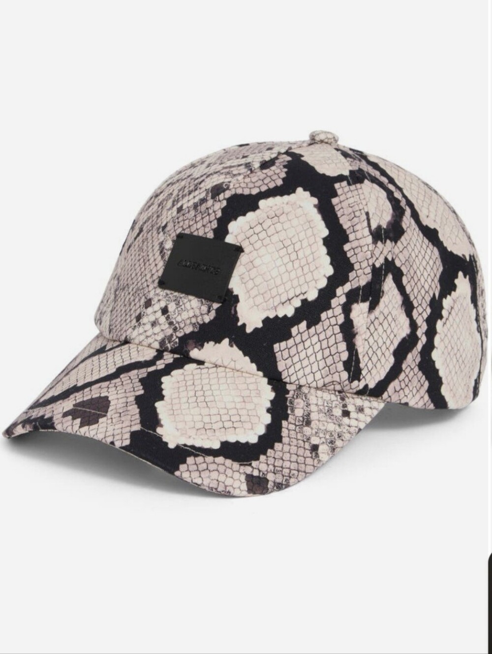 AllSaints Logo Adjustable Baseball Cap, Snakeskin Look, MSRP $65, NWT
